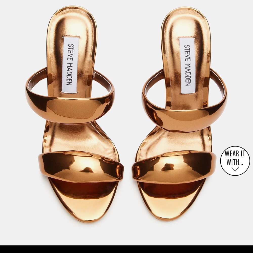 Steve Madden Metallic Gold Heels